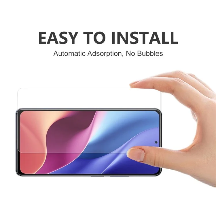 HAT PRINCE 0.26mm 9H 2.5D Arc Edge Tempered Glass Screen Protector per Xiaomi Poco F3