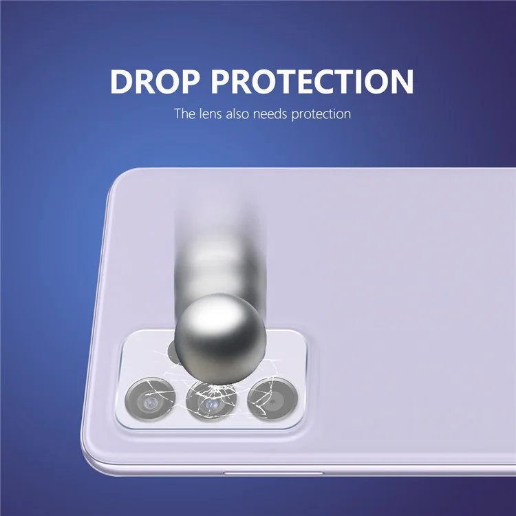 2 штуки ENKAY HAT PRINCE Wear-resistant Ultra Clear Camera Lens Film для Samsung Galaxy A52 4G/5G / A52s 5G / A72 5G/4G 0,2 мм 9H 2,15D Arc Edge Защитное стекло для объектива