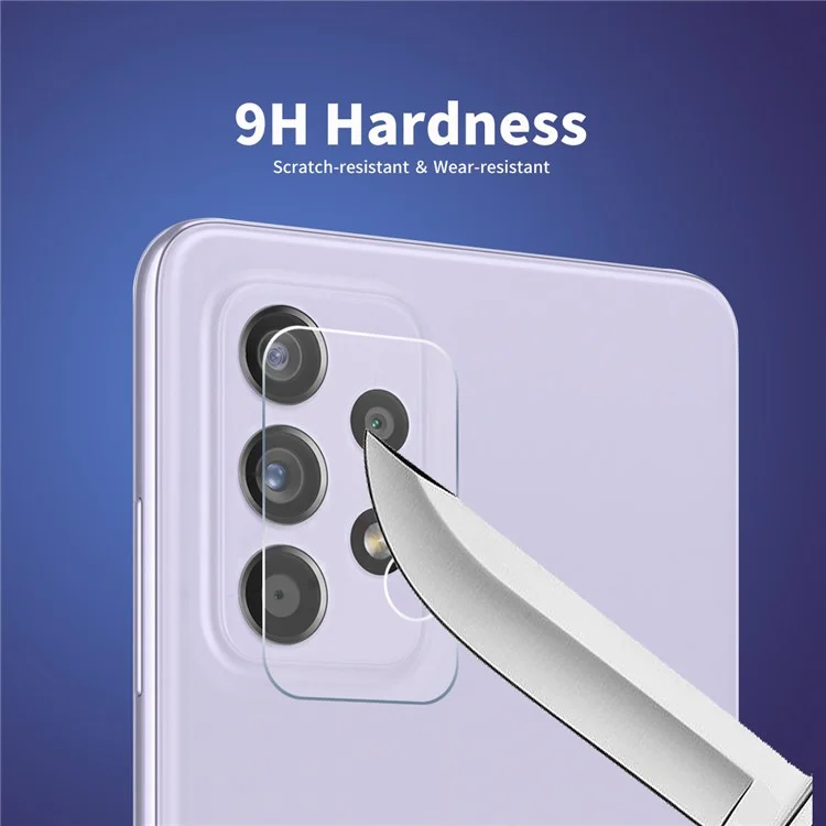 2 штуки ENKAY HAT PRINCE Wear-resistant Ultra Clear Camera Lens Film для Samsung Galaxy A52 4G/5G / A52s 5G / A72 5G/4G 0,2 мм 9H 2,15D Arc Edge Защитное стекло для объектива