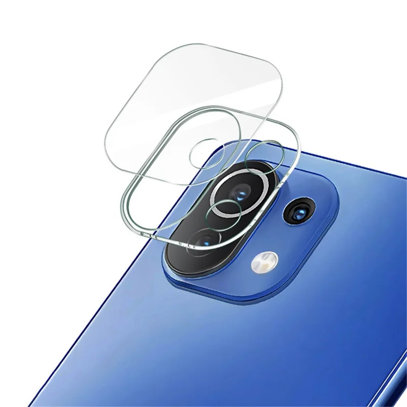 IMAK Anti-Scratch HD Tempered Glass Camera Lens Film + Lens Cap per Xiaomi Mi 11 Lite 5G / 4G / 11 Lite 5G NE