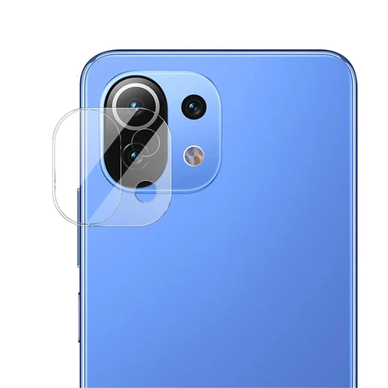 IMAK Anti-Scratch HD Tempered Glass Camera Lens Film + Lens Cap per Xiaomi Mi 11 Lite 5G / 4G / 11 Lite 5G NE