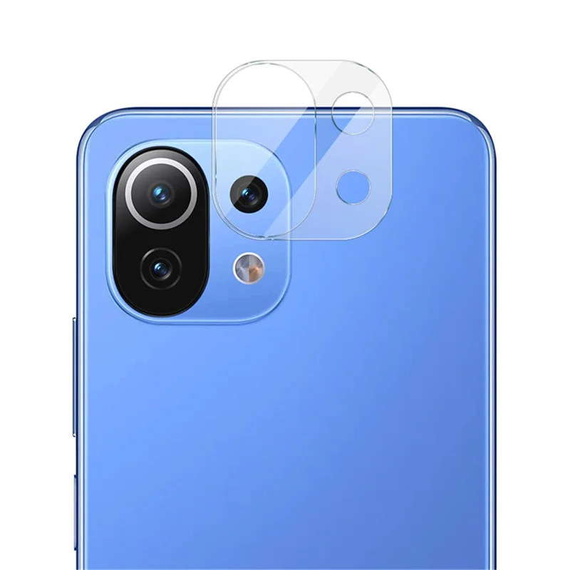 IMAK Anti-Scratch HD Tempered Glass Camera Lens Film + Lens Cap per Xiaomi Mi 11 Lite 5G / 4G / 11 Lite 5G NE