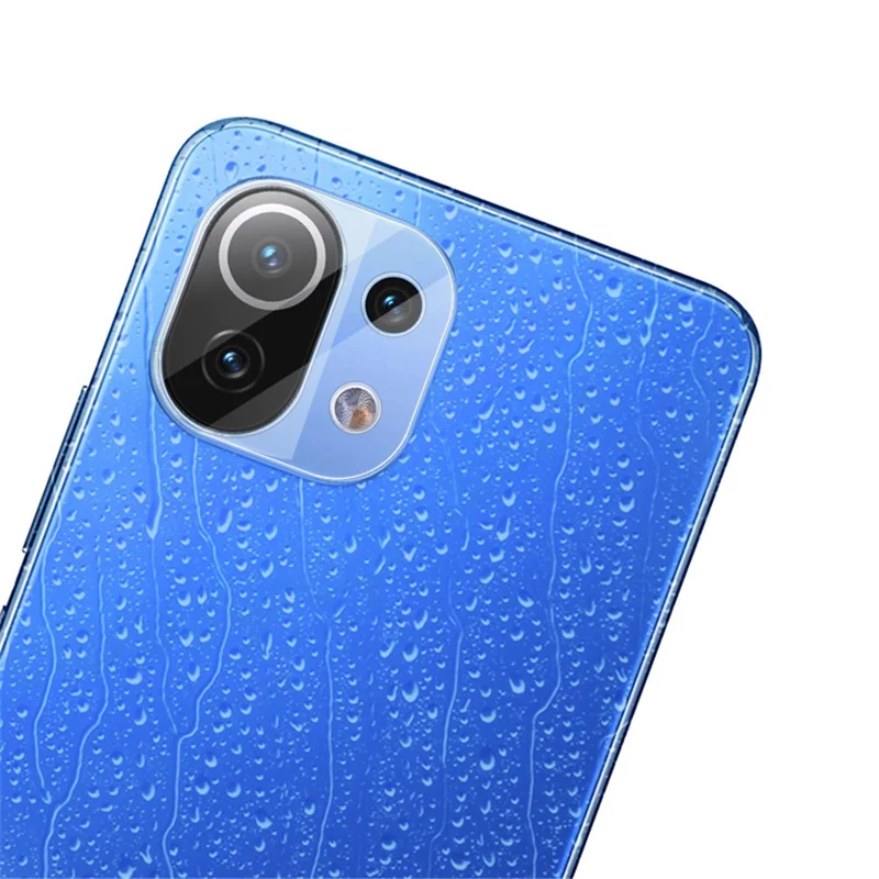 IMAK Anti-Scratch HD Tempered Glass Camera Lens Film + Lens Cap per Xiaomi Mi 11 Lite 5G / 4G / 11 Lite 5G NE