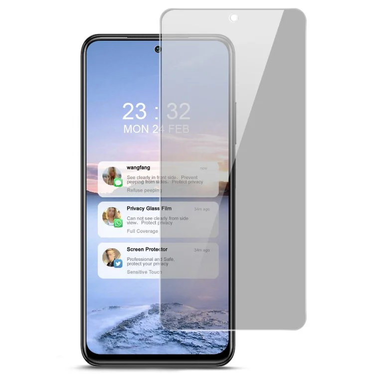 IMAK 9H Durype Termée Verre Anti-pepp Haute Abrassion Résidenttant Pour Xiaomi Redmi Note 10 4g / Note 10S