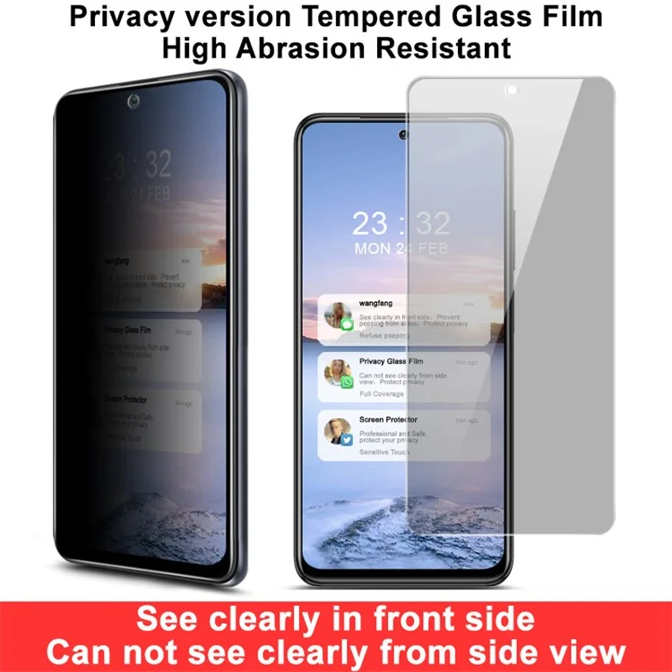 IMAK 9H Härte Getemperte Glas Anti-peep High Abriebfester Beschützer Für Xiaomi Redmi Anmerkung 10 4G/Note 10s