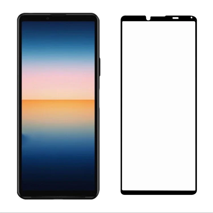 Tempered Glass Screen Protector Film Black Edges for Sony Xperia 10 III 5G [Complete Covering] [Full Glue]