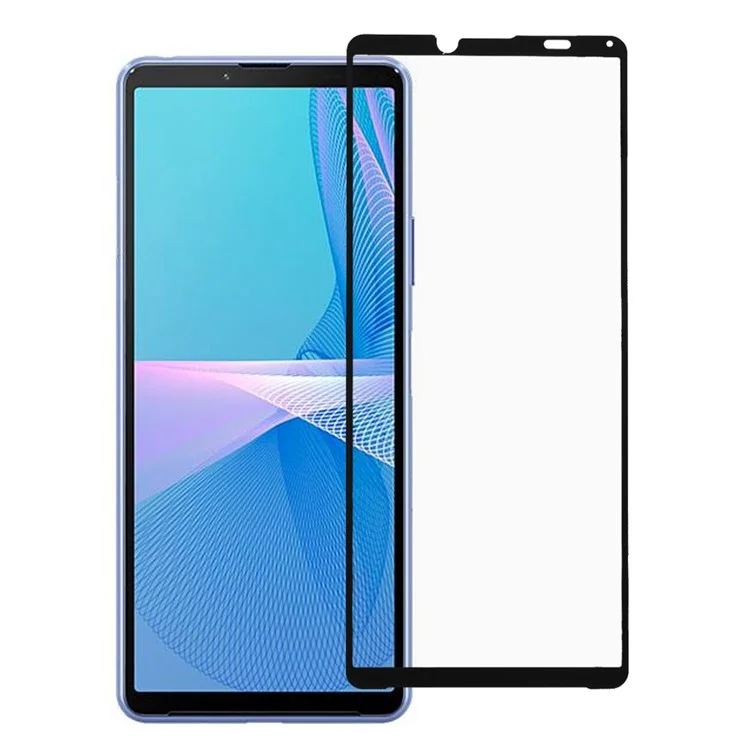 Rurihai Cola Completa Ultra Thin 0,26mm 2,5d Defesa Sólida Protetor de Tela de Vidro Temperado Para Sony Xperia 10 III 5G