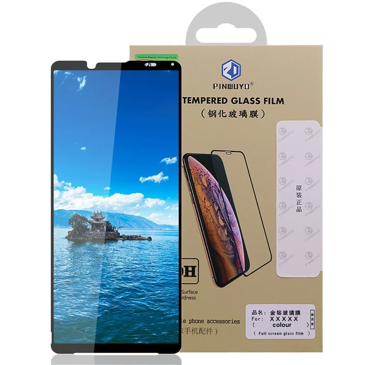 PINWUYO Ultra Clear Anti-fingerprint Anti-explosion Tempered Glass Screen Protector (Full Glue) for Sony Xperia 10 III 5G (Versão Global)