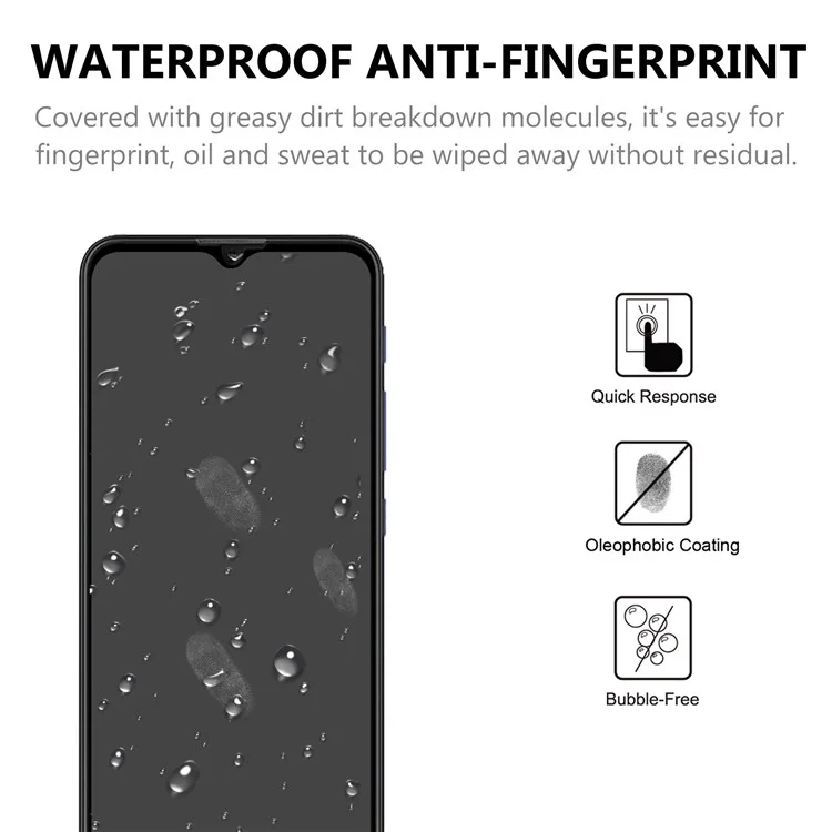 Full Screen Anti-fingerprint Tempered Glass Screen Protector Film Guard (Full Glue) for Motorola Moto G20