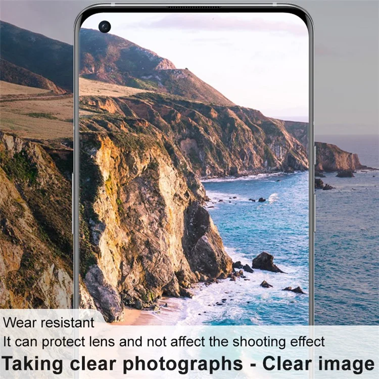 IMAK High Definition Anti-Scratch Tempered Glass Camera Lens Film + Lens Cap for OnePlus 9 Pro 5G