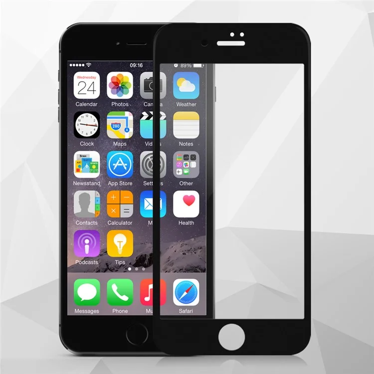 VOUNI 2.5D Arc Edge Full Cover Tempered Glass Screen Protector Guard for iPhone 7 4.7 inch - Black