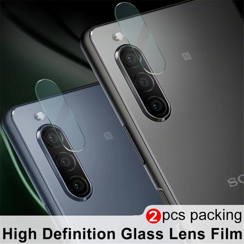 2Pcs/Pack IMAK Camera Lens Full Coverage High Transparency Protective Glass Film for Sony Xperia 10 III