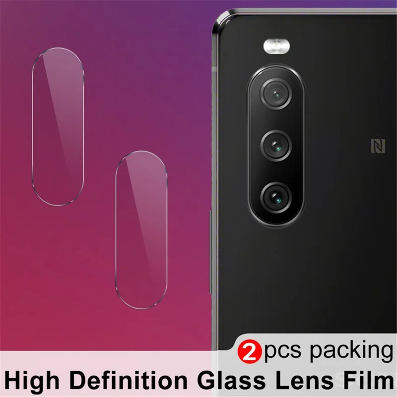 2pcs / Pack IMAK Came Came Couverture Couverture Fille de Verre de Protection Haute Transparence Pour Sony Xperia 10 III