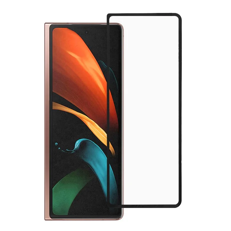 RURIHAI 3D Gebogene Vollbildabdeckung[Seitenkleber] Gehärtetes Glas Bildschirmschutz Für Samsung Galaxy Z Fold2 5G