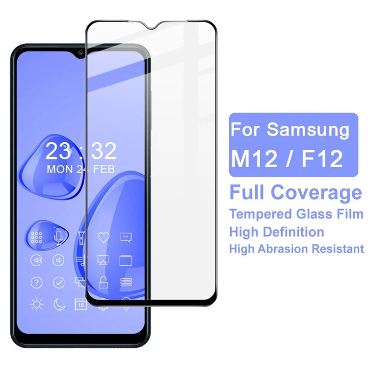 IMAK Pro+ Series Anti-explosion Full Screen Coverage Tempered Glass Screen Protector für Samsung Galaxy A12 / M12