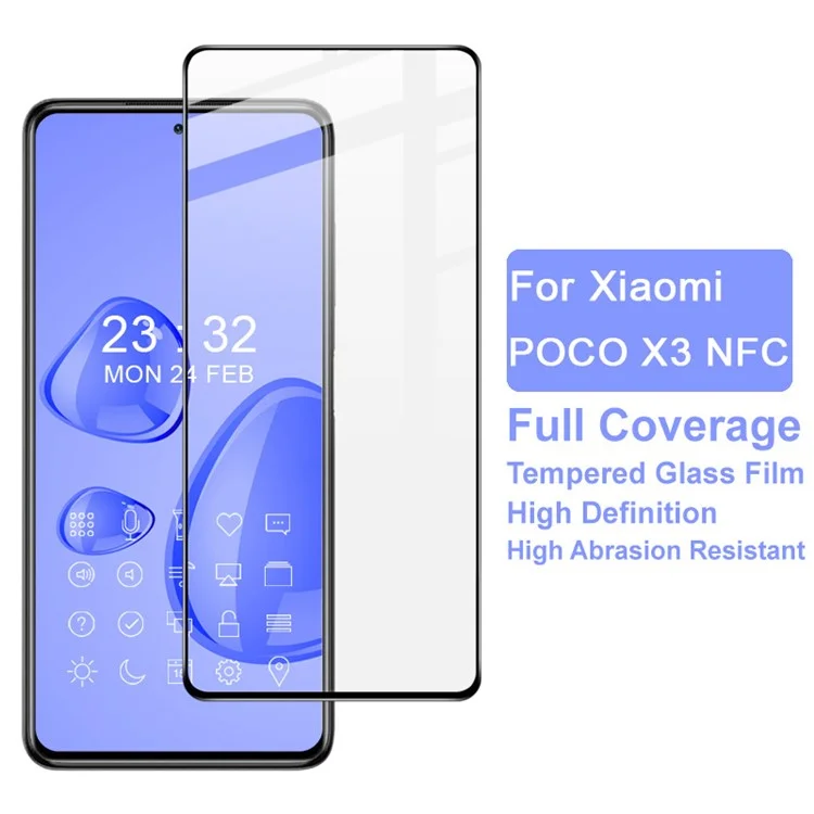 IMAK Pro+ Series Protector de pantalla de vidrio templado de cobertura total anti-explosión para Xiaomi Poco X3 NFC / Poco X3 Pro / Poco X3 