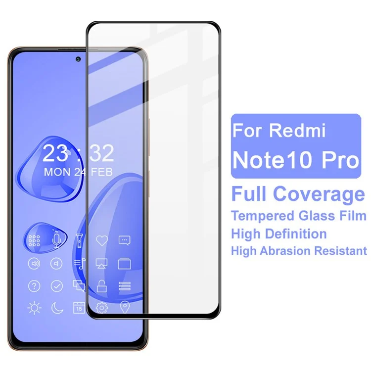 Película de pantalla completa IMAK Pro+ Series Anti-Scratch Tempered Glass para Xiaomi Redmi Note 10 Pro Max / Redmi Note 10 Pro