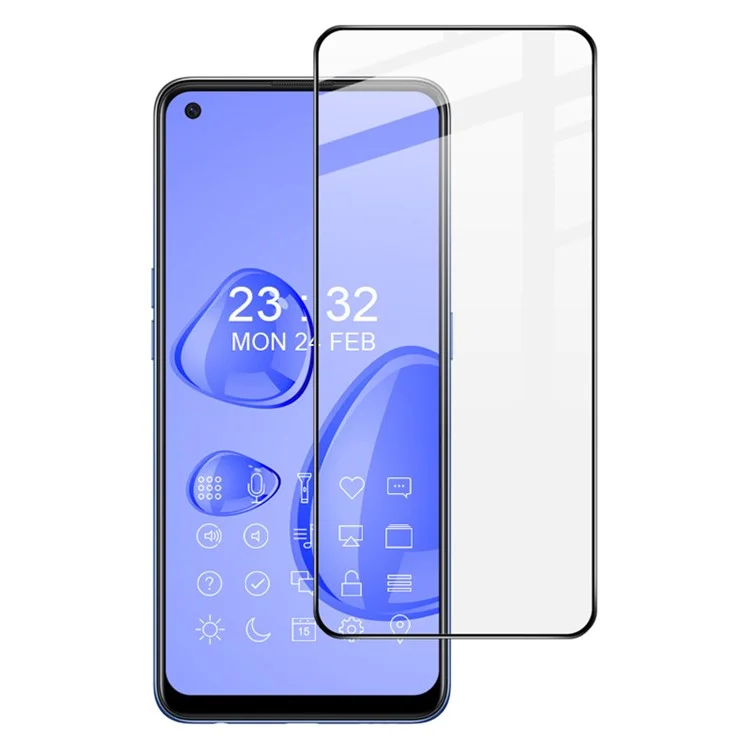 IMAK Pro+ Series Anti-explosion Full Screen Coverage Tempered Glass Screen Protector für Oppo F19 / Oppo A74 4G