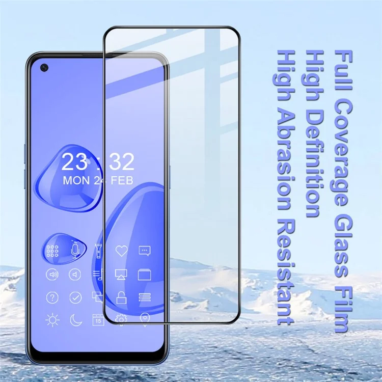 IMAK Pro+ Series Anti-explosion Full Screen Coverage Tempered Glass Screen Protector für Oppo F19 / Oppo A74 4G
