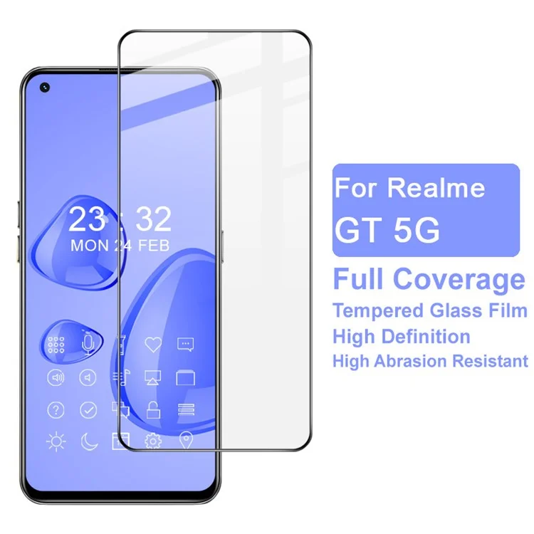IMAK Pro+ Series Anti-explosion Full Screen Coverage Tempered Glass Screen Protector für Realme GT 5G/Q3 Pro 5G