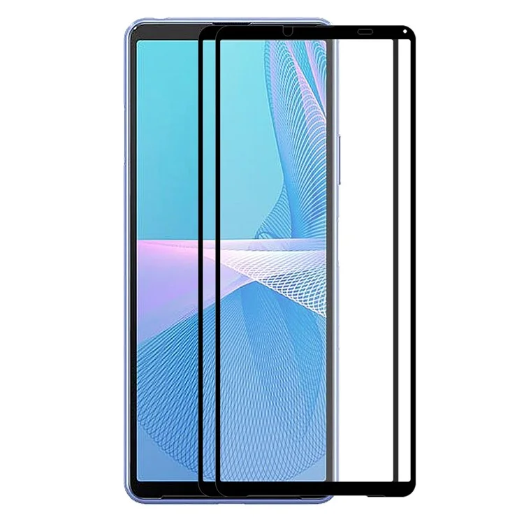 2pcs/Set HAT PRINCE Complete Covering 0.26mm 9H Tempered Glass Screen Protector Film for Sony Xperia 10 III 5G