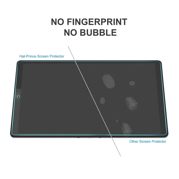 HAT PRINCE 2Pcs/Pack 0.33mm 9H 2.5D Ultra Clear Full Glue Tempered Glass Screen Protector for Lenovo Tab M10 HD Gen 2 Tablet LCD Film