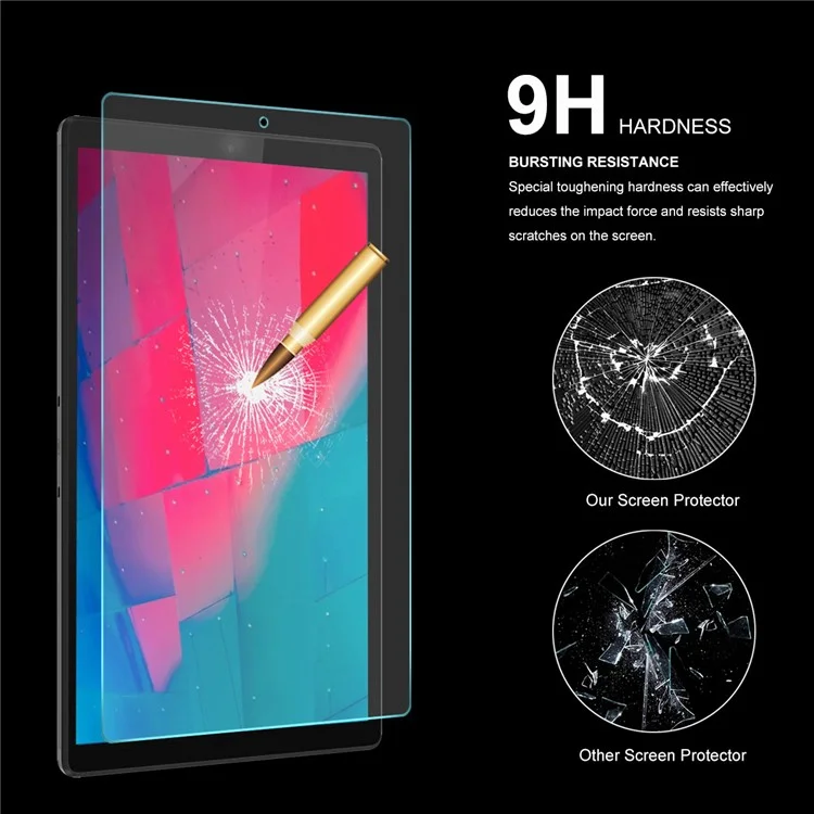 HAT PRINCE 2Pcs/Pack 0.33mm 9H 2.5D Ultra Clear Full Glue Tempered Glass Screen Protector for Lenovo Tab M10 HD Gen 2 Tablet LCD Film