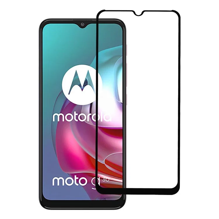 Protecteur D'écran En Verre Trempé De La Couverture En Soie De La Pleine Couverture De 9D Ultra Clear 9D Pour Motorola Moto G30 / G10