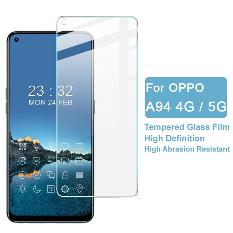 IMAK H Series Ultra Clear Anti-explosion 9H Tempered Glass Screen Protector Film Shield for Oppo A94 4G/5G