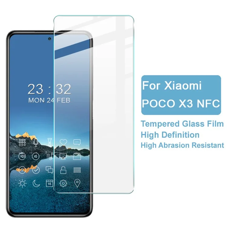 IMAK H Series Ultra Clear Shatter-Proof Tempered Glass Film Screen Protector for Xiaomi Poco X3/X3 Pro/X3 NFC