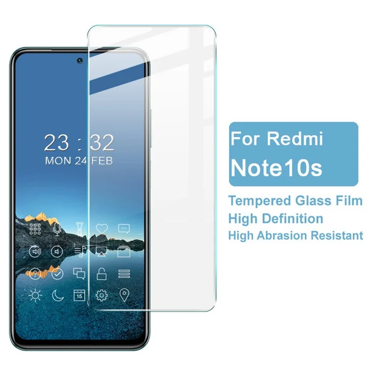 Protetor de Tela de Vidro Temperado à Prova de Estilhaços IMAK Série H Alta Transparência Filme para Xiaomi Redmi Note 10S