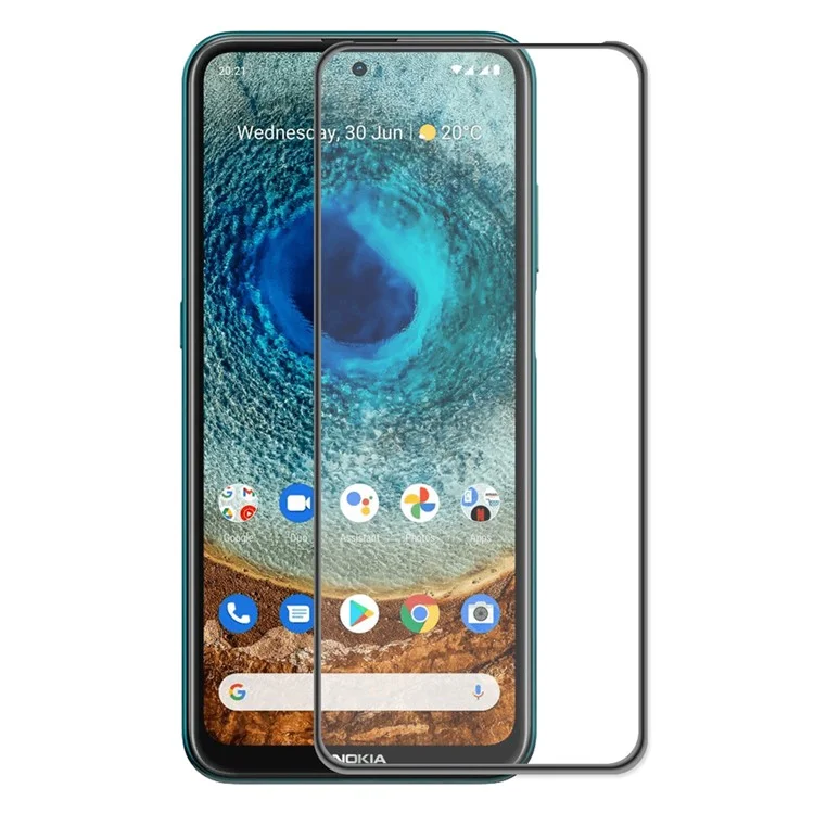 ENKAY HAT PRINCE Full Glue Airbag Anti-Drop Complete Covering Tempered Glass Screen Protector für Nokia X10 / X20