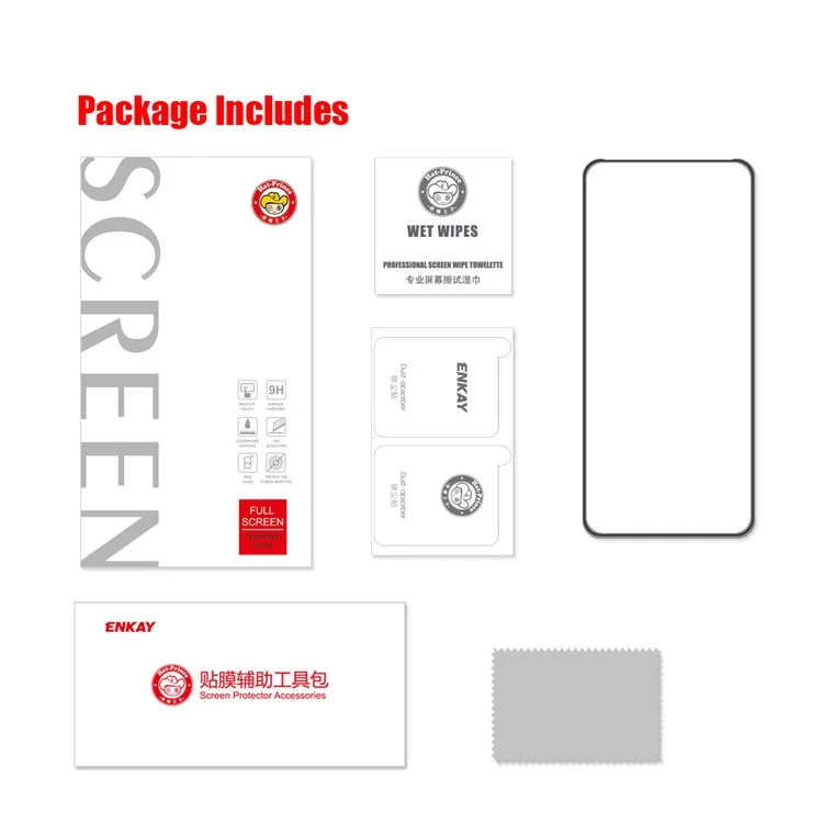 ENKAY HAT PRINCE Full Glue Airbag Anti-Drop Complete Covering Tempered Glass Screen Protector für Nokia X10 / X20