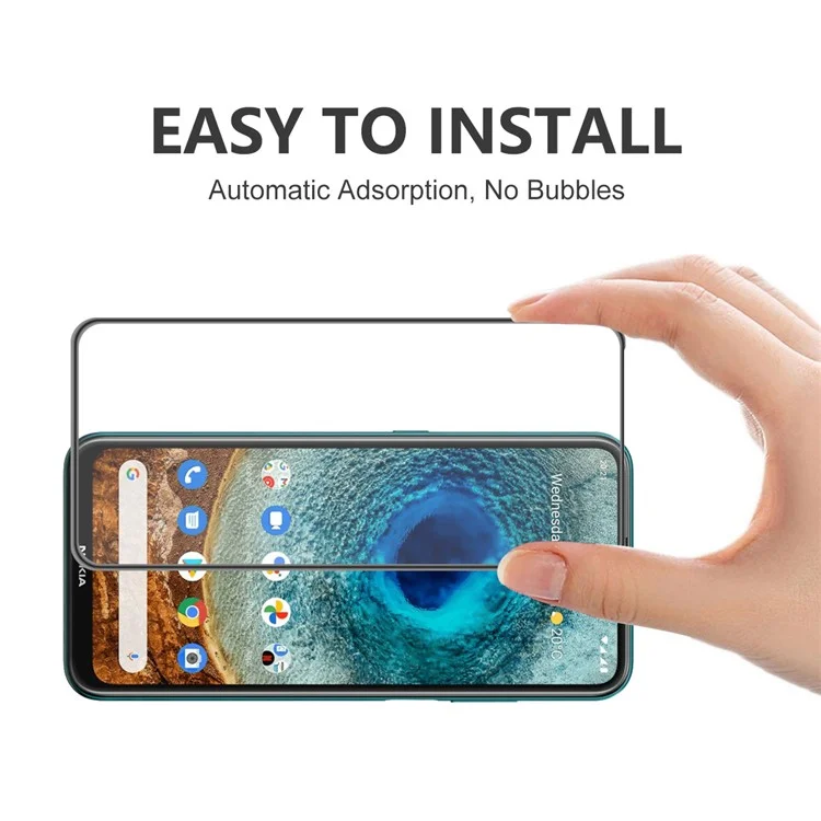 ENKAY HAT PRINCE 2PCS / Set Full Glue 9H Tempered Glass Complete Covering High Transparency Screen Protector for Nokia X10 / X20