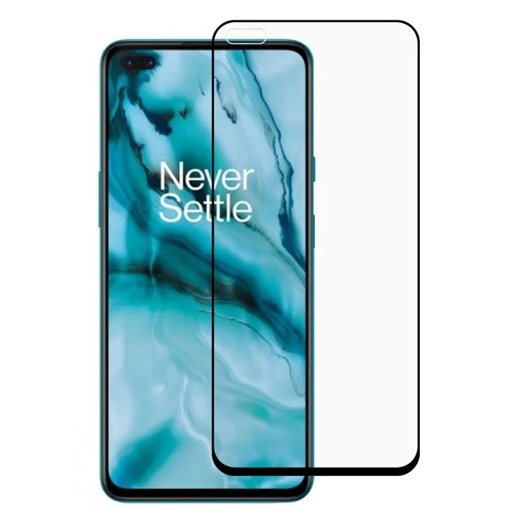 RURIHAI for OnePlus Nord 2 Solid Defense Full Glue Tempered Glass Screen Protector 2.5D 9H 0.26mm Film
