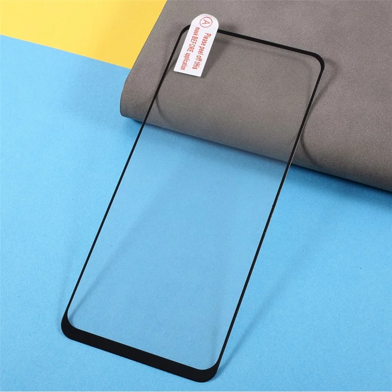 Full Coverage Anti-Scratch Silk Print Tempered Glass Full Glue Screen Protector Film for Oppo A74 5G