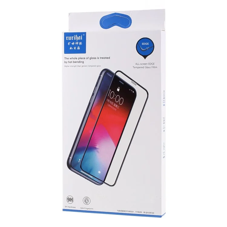 RURIHAI Full Body Protection PC Back Case with Tempered Glass Screen Protector for iPhone 12 Pro Max 6.7 inch - Blue