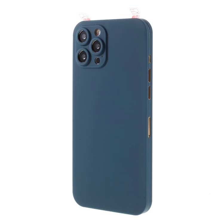 RURIHAI Full Body Protection PC Back Case with Tempered Glass Screen Protector for iPhone 12 Pro Max 6.7 inch - Blue