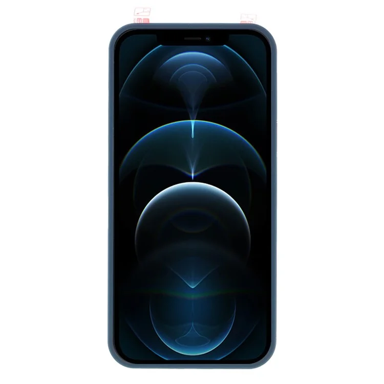 RURIHAI Full Body Protection PC Back Case with Tempered Glass Screen Protector for iPhone 12 Pro Max 6.7 inch - Blue