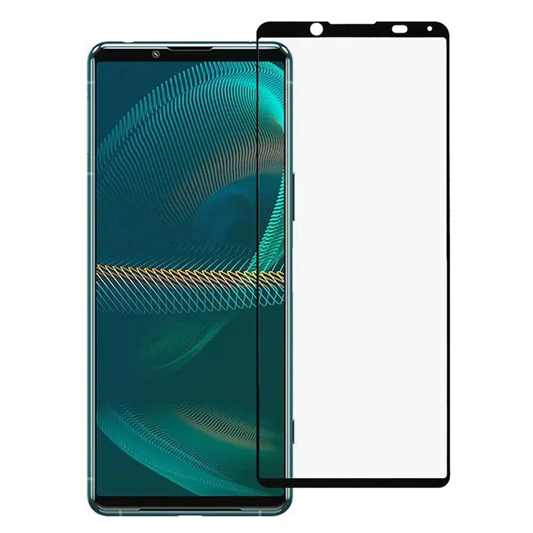 RURIHAI 0.26mm 2.5D Full Glue Secondary Hardening Tempered Glass Ultra Thin Screen Protector pour Sony Xperia 5 III 5G