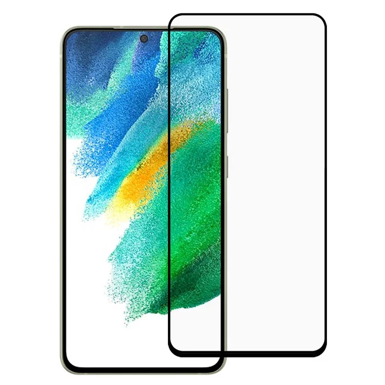 RURIHAI 0.26mm 2.5D Full Glue Secondary Hardening Tempered Glass Ultra Thin Solid Defense Screen Protector per Samsung Galaxy S21 FE
