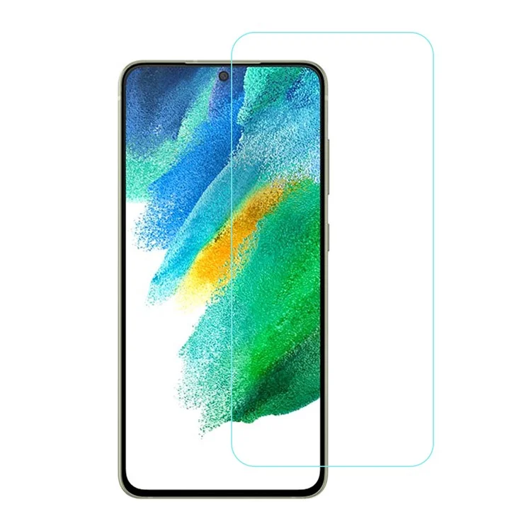 Para Samsung Galaxy S21 FE Protector de pantalla de vidrio templado con borde curvo de 0.25 mm