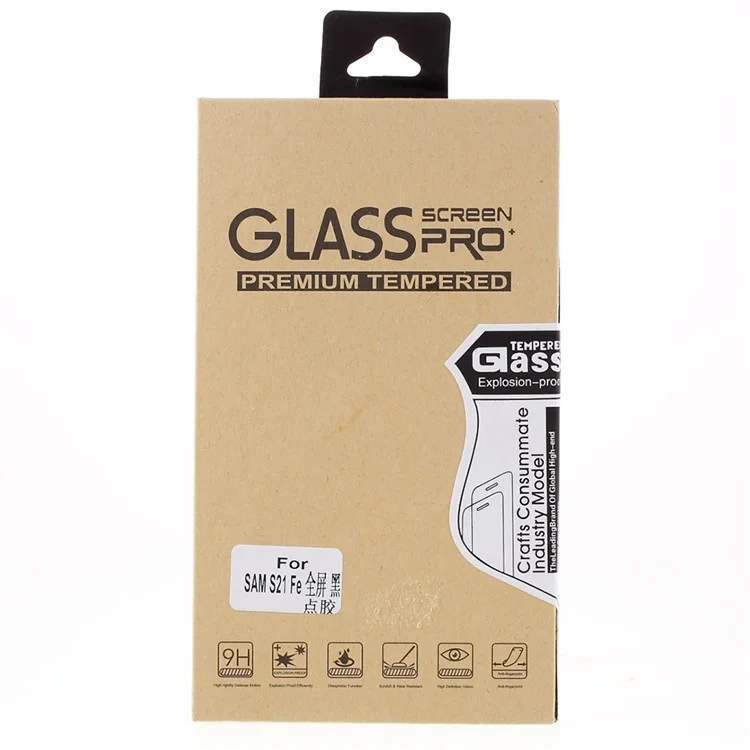 Para Samsung Galaxy S21 FE Protector de pantalla de vidrio templado con borde curvo de 0.25 mm