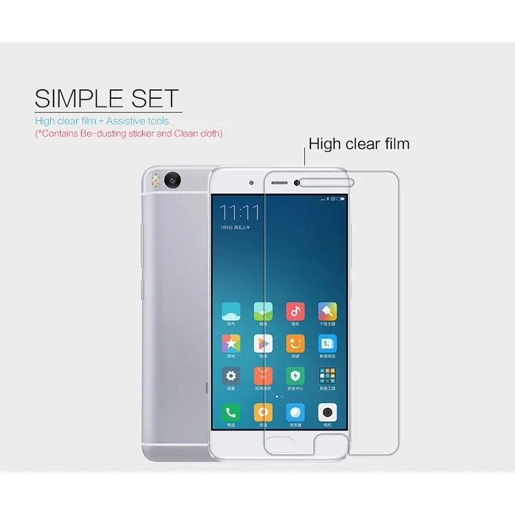 NILLKIN Anti-fingerprint HD Clear Screen Protector Film for Xiaomi Mi 5s