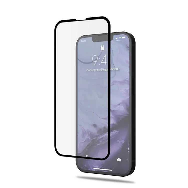 Película De Cobertura De Pantalla Completa Curva De Amorus 3D Protector De Vidrio Templado De Pegamento Completo Para IPhone 13 6.1 Pulgadas/13 Pro 6.1 Pulgadas - Negro