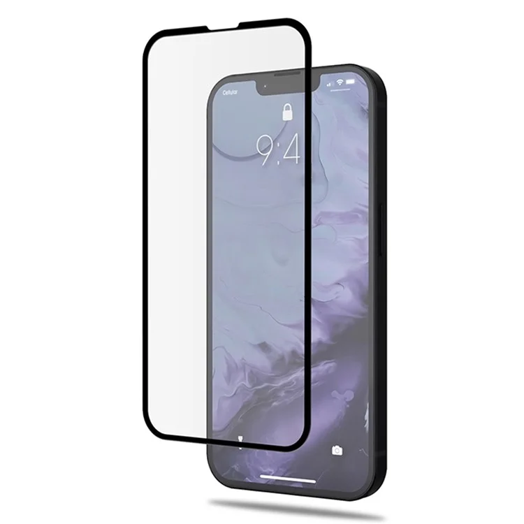 Mocolo 3D Gebogener Kleber Anti-fingerabdruck Voller Abdeckung Temperierter Glasschildfilm Für Iphone 13 Mini 5,4 Zoll - Schwarz