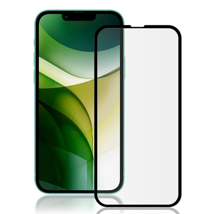 MOCOLO HD 9H Protetor de Vidro Temperado com Cobertura Full Screen e Impressão Seda para iPhone 13 Pro Max / 14 Plus - Preto