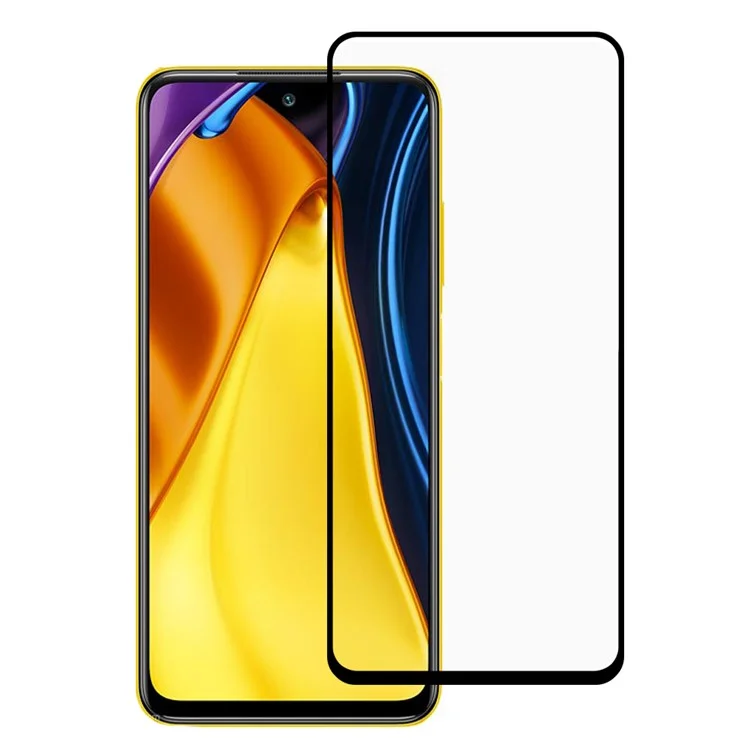 Impression de soie Couverture plein écran Protecteur en verre trempé anti-brisures avec colle sur tout l'écran pour Xiaomi Redmi Note 10 5G/Poco M3 Pro 4G/Poco M3 Pro 5G