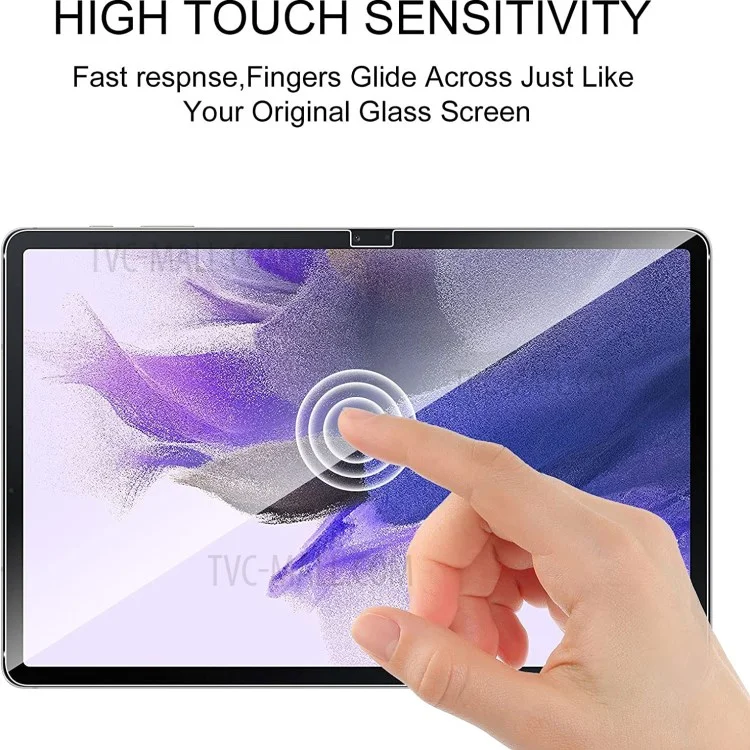 Для Samsung Galaxy Tab S10+ / S9+ / S7 FE / S7+ / S8+ 2.5D Arc Edge Screen Protector Ultra Clear 9H Hardness Anti-Explosion Tempered Glass Film