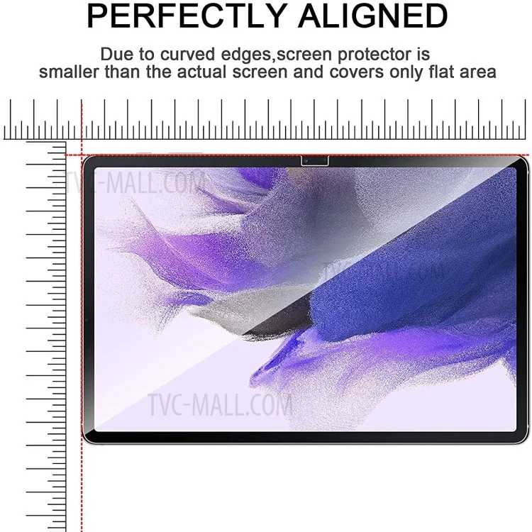 Для Samsung Galaxy Tab S10+ / S9+ / S7 FE / S7+ / S8+ 2.5D Arc Edge Screen Protector Ultra Clear 9H Hardness Anti-Explosion Tempered Glass Film